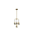 Modern Gem Round Belvedere Brass Clear Crystal Chandelier - view 8