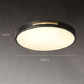 Round LED Flush Mount Ceiling Light in Black and Brass - view 10