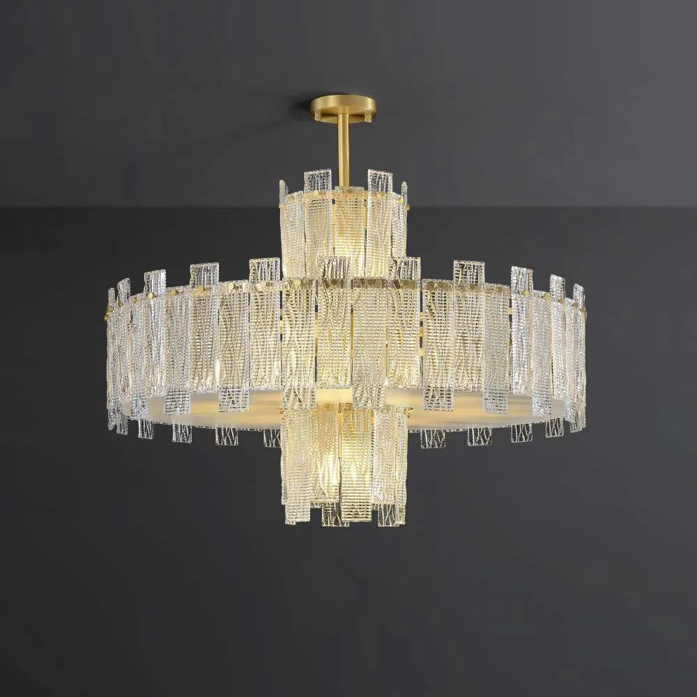Luxury Metropolitan Lighting Gold And Clear Crystal Chandelier light - view 1