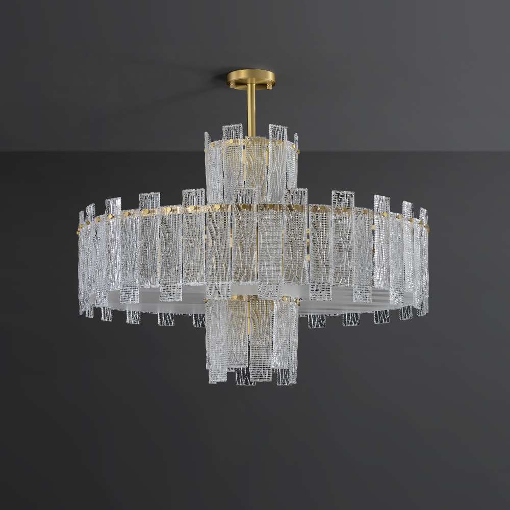 Luxury Metropolitan Lighting Gold And Clear Crystal Chandelier light - view 2