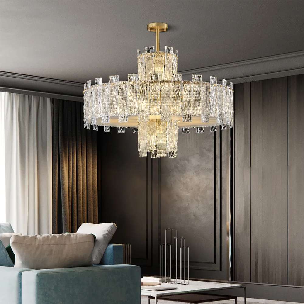 Luxury Metropolitan Lighting Gold And Clear Crystal Chandelier light - view 3