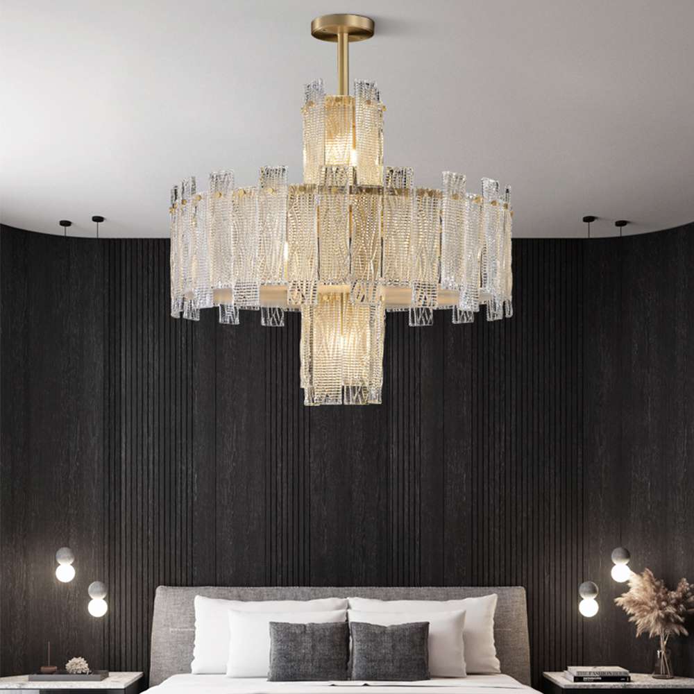 Luxury Metropolitan Lighting Gold And Clear Crystal Chandelier light - view 4