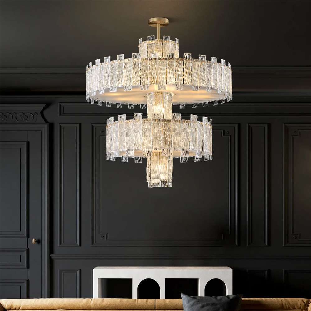 Luxury Metropolitan Lighting Gold And Clear Crystal Chandelier light - view 5
