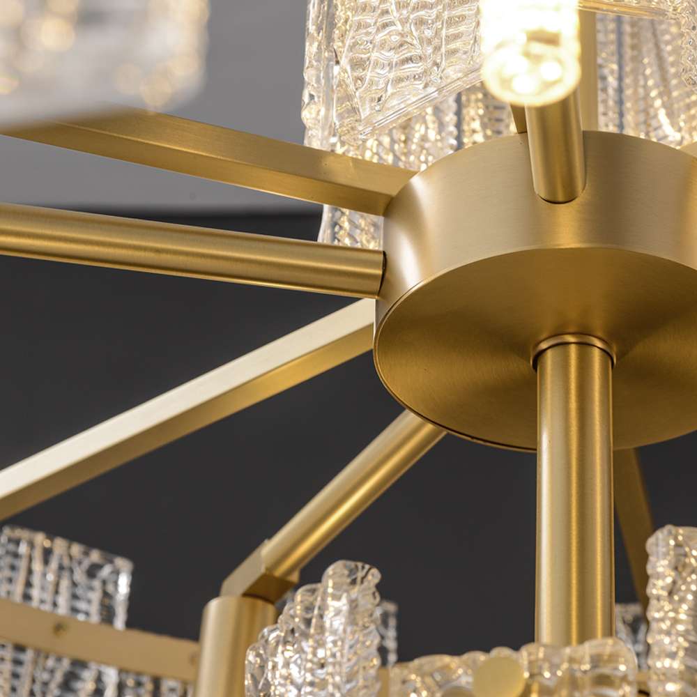 Luxury Metropolitan Lighting Gold And Clear Crystal Chandelier light - view 7
