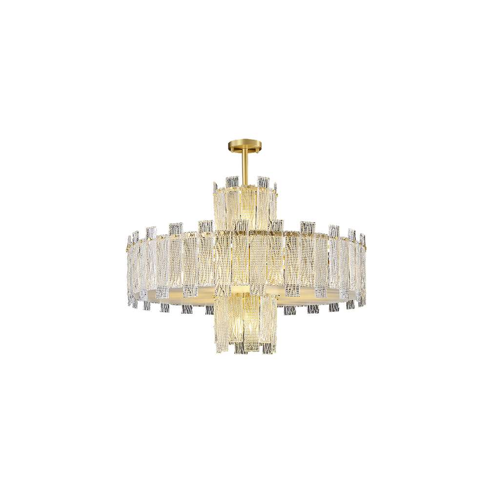 Luxury Metropolitan Lighting Gold And Clear Crystal Chandelier light - view 9