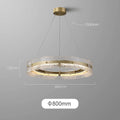 Victorian Bergamo Gold And Clear Glass LED Ring Chandelier - view 7