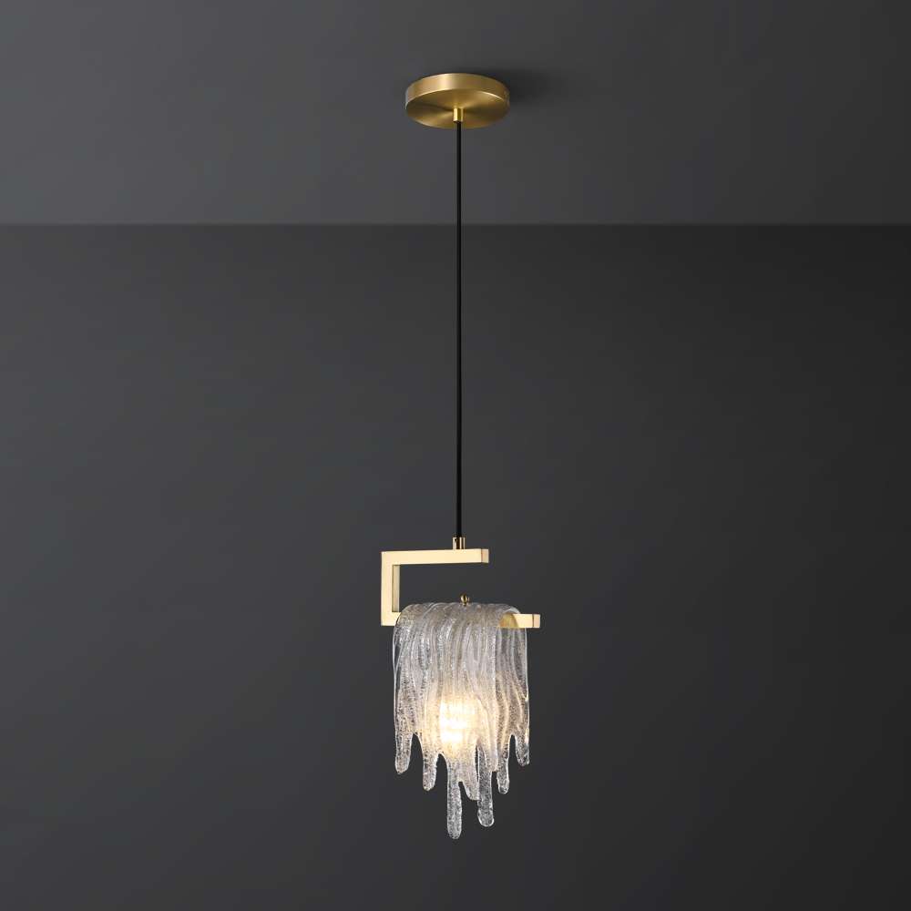 Nordic Creative Brass Bracket Clear Crystal Chandelier - view 1