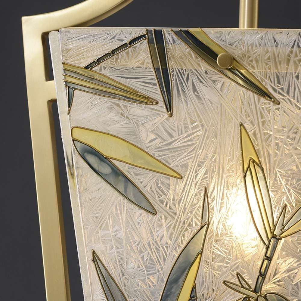 Dana Gold Frame And Clear Glass Lantern LED Brass Pendant Light - view 3