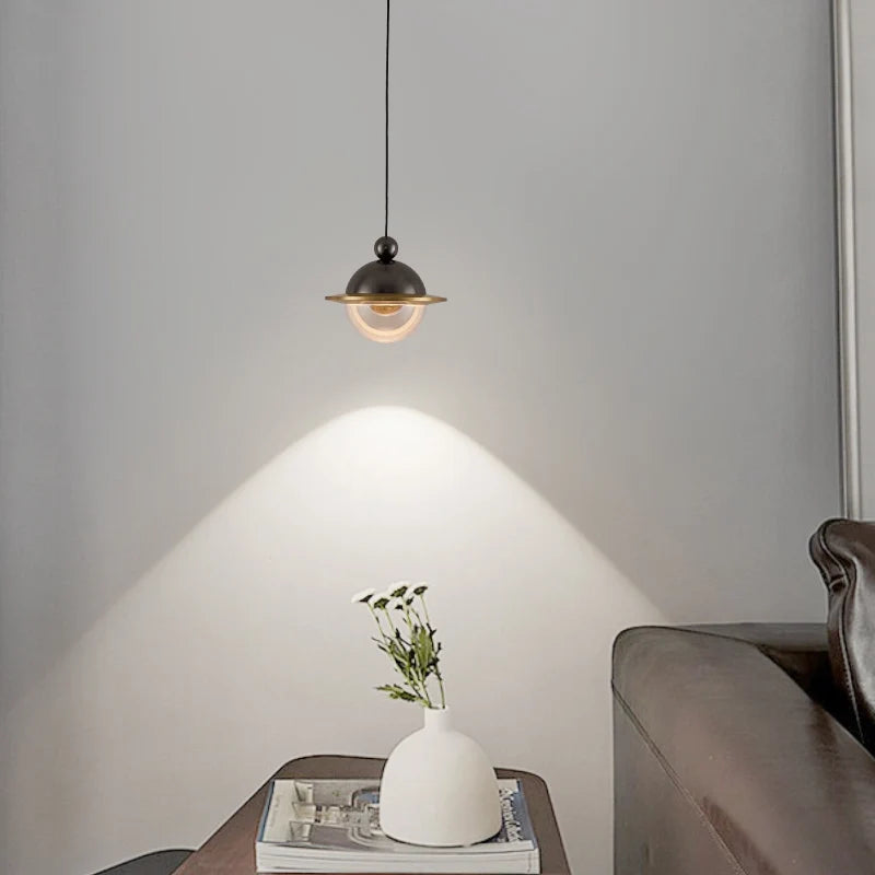 Jupiter Black Metal Base And Clear Glass Pendant Lights - view 3