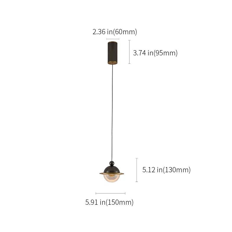 Jupiter Black Metal Base And Clear Glass Pendant Lights - view 5