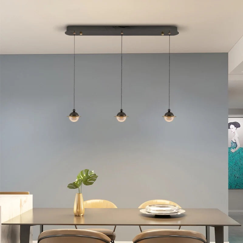 Jupiter Black Metal Base And Clear Glass Pendant Lights - view 6
