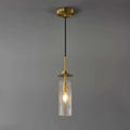 Belmont Warm Brass And Clear Crack Glass Pendant Lights - view 1