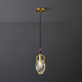 Empire Small Brass Frame Crystal Lampshade Hanging Lights - view 1