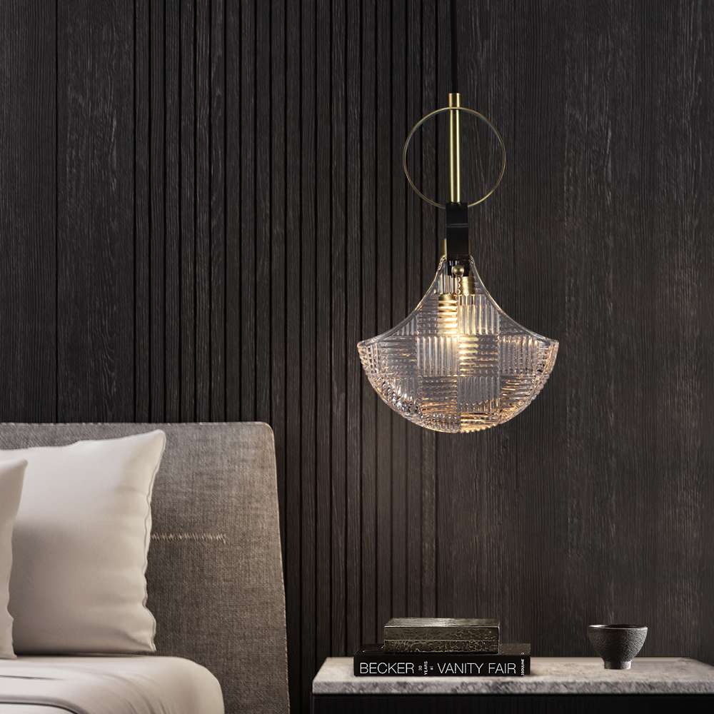 Bette Petalite Glass Shade Hanging Lamp in Bag Shape - view 4
