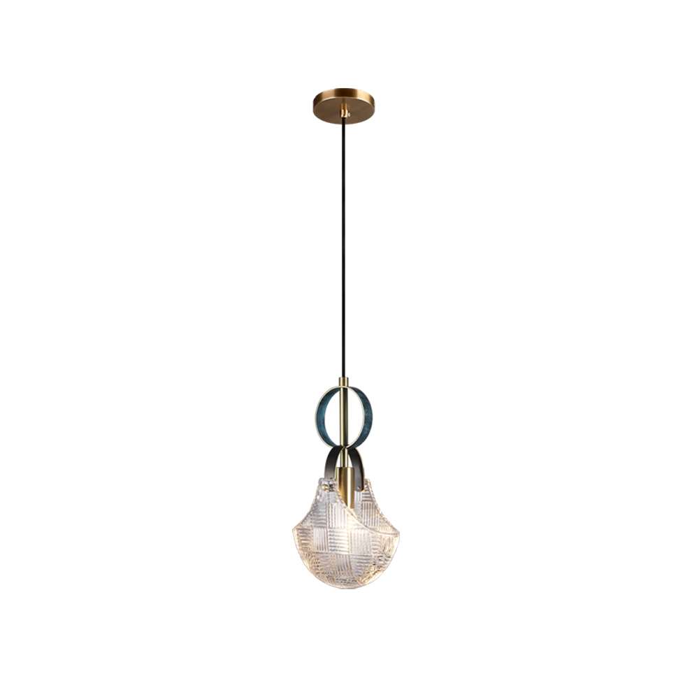 Bette Petalite Glass Shade Hanging Lamp in Bag Shape - view 8