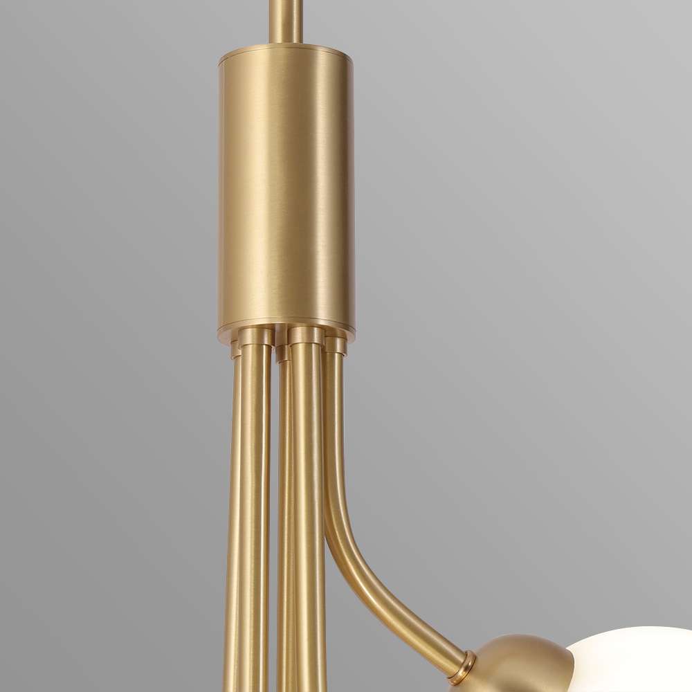 Modern Apiales 5-Light Brushed Brass Hanging Lamp for living room - view 7