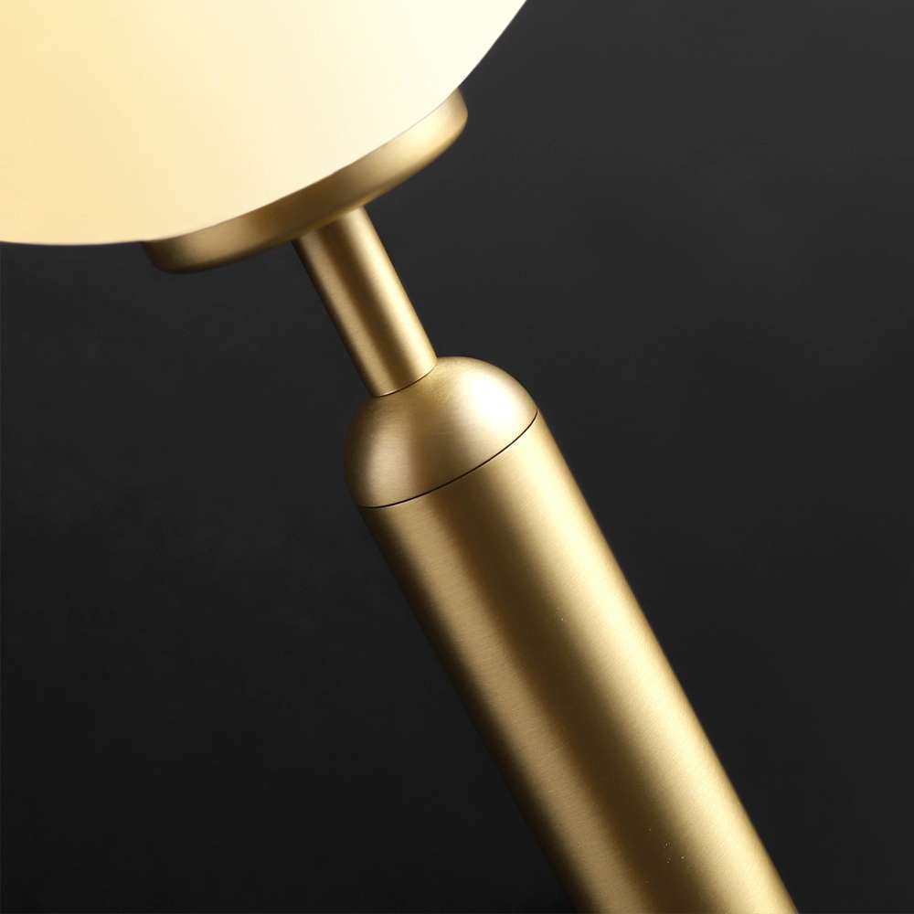 Modern Brass Opal Globe 1 Light Glass Pendant Lights - view 4