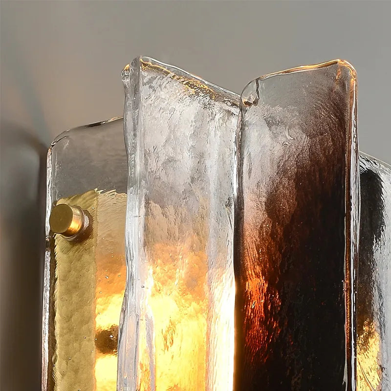 Gradia Smoke Gray Glass Shade Square Wall Sconce Lighting - view 5