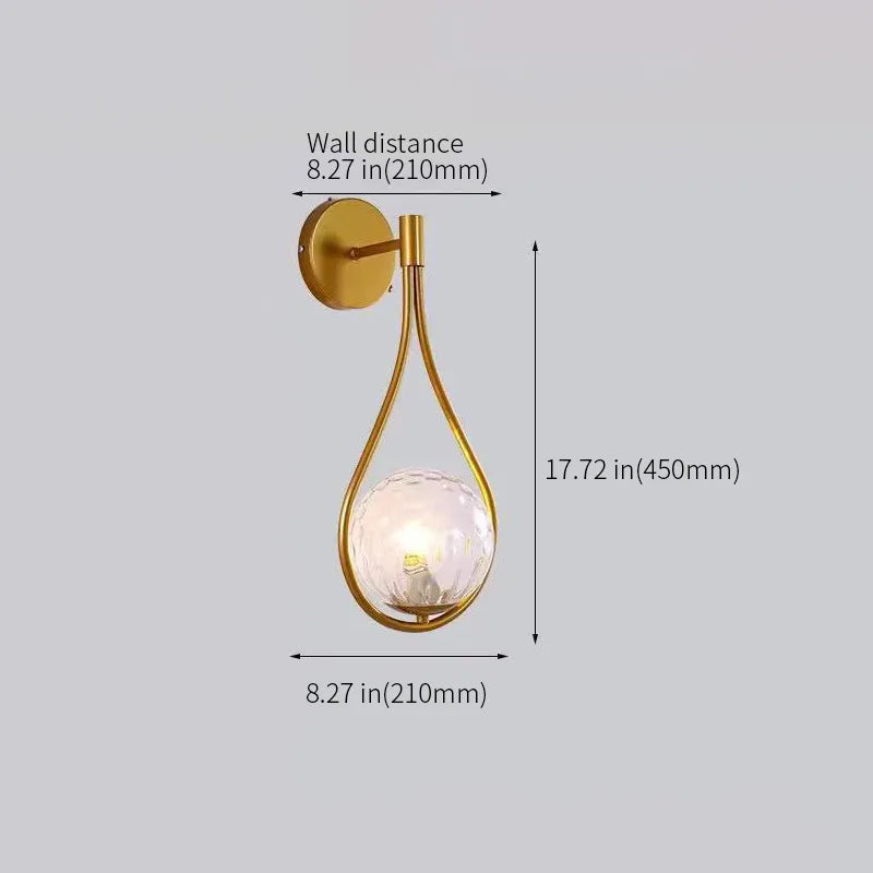 Nordic Glass Shade Ball Wall Sconces For Living Room - view 10