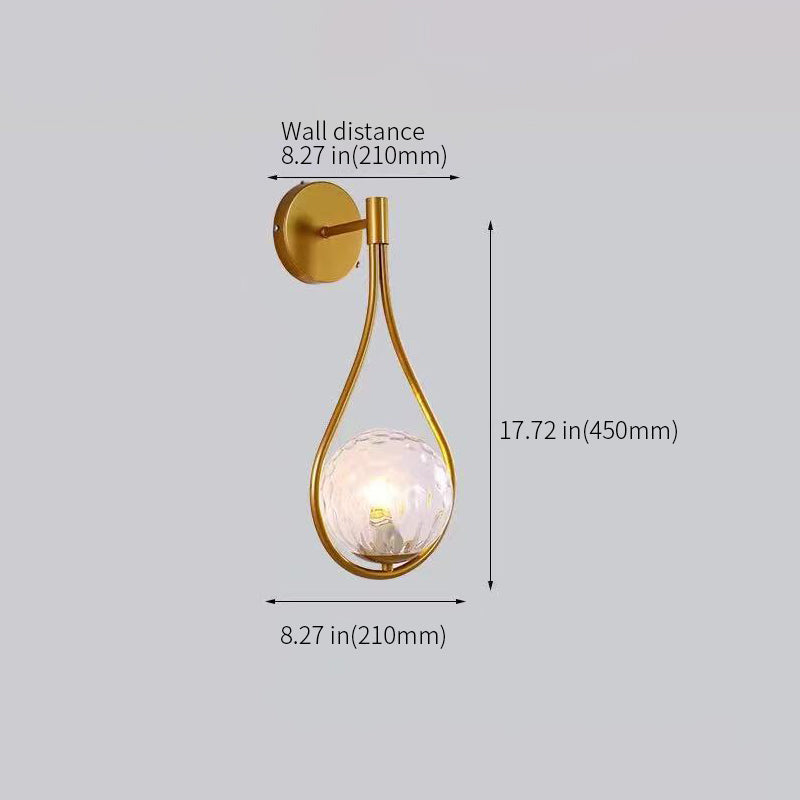 Nordic Glass Shade Ball Wall Sconces For Living Room - view 11
