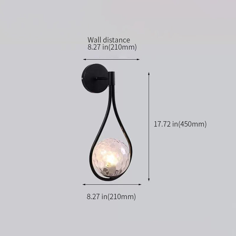 Nordic Glass Shade Ball Wall Sconces For Living Room - view 13