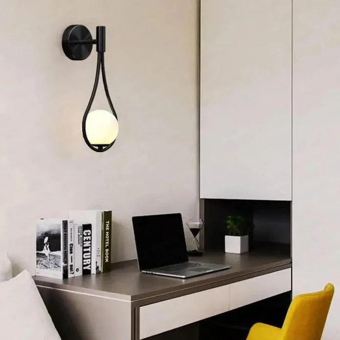 Nordic Glass Shade Ball Wall Sconces For Living Room - view 2