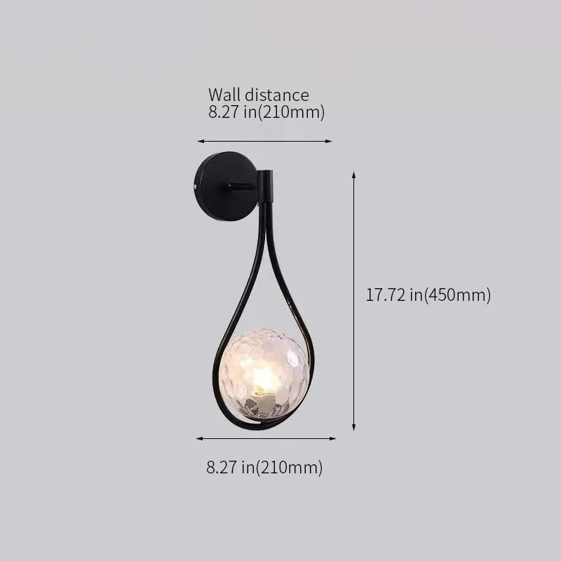 Nordic Glass Shade Ball Wall Sconces For Living Room - view 8