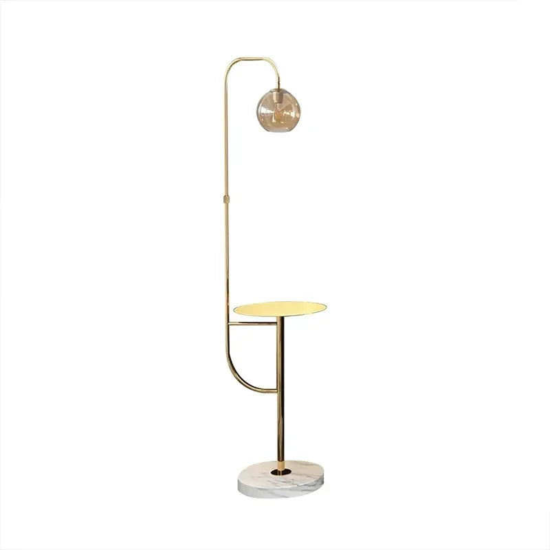 Minimalist Modern Floor Lamps with Shelves & Glass Shade - view 3