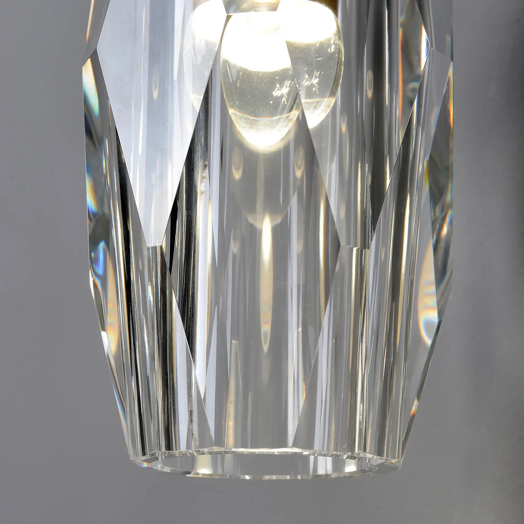 Geometric Crystal Shade Modern Wall Sconces indoor with Brass Base - view 6