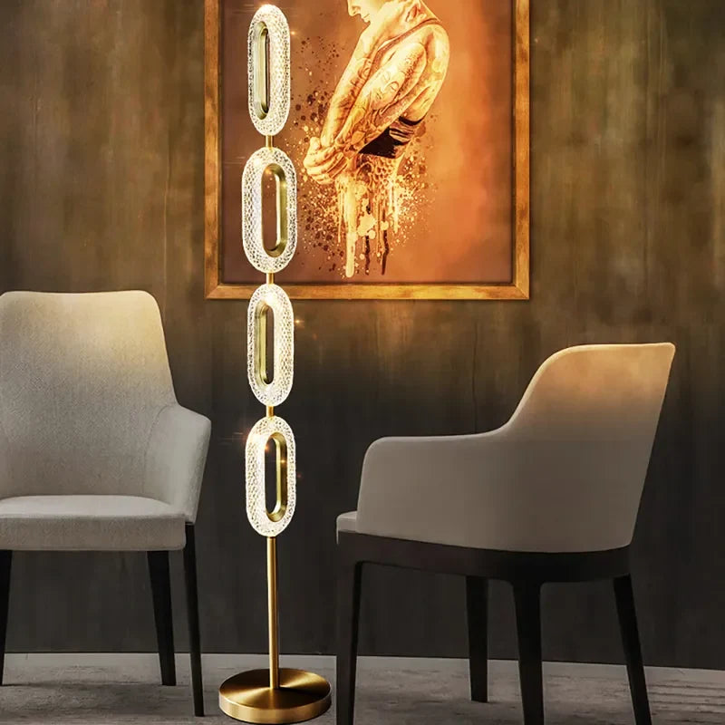 Catena Ovated 4-Light Modern Floor Lamp for Living Room - view 2