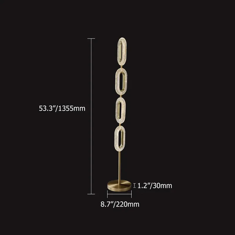 Catena Ovated 4-Light Modern Floor Lamp for Living Room - view 5