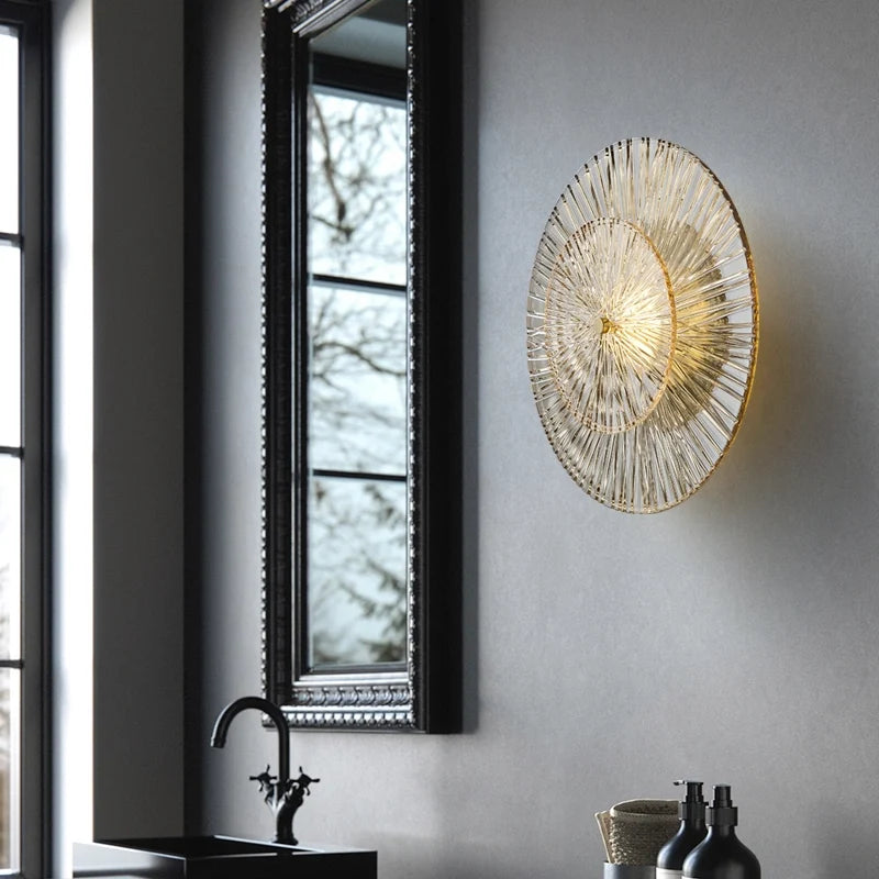 Mid-Century Modern Wall Sconces in Sunburst Shape for Living Room - view 7