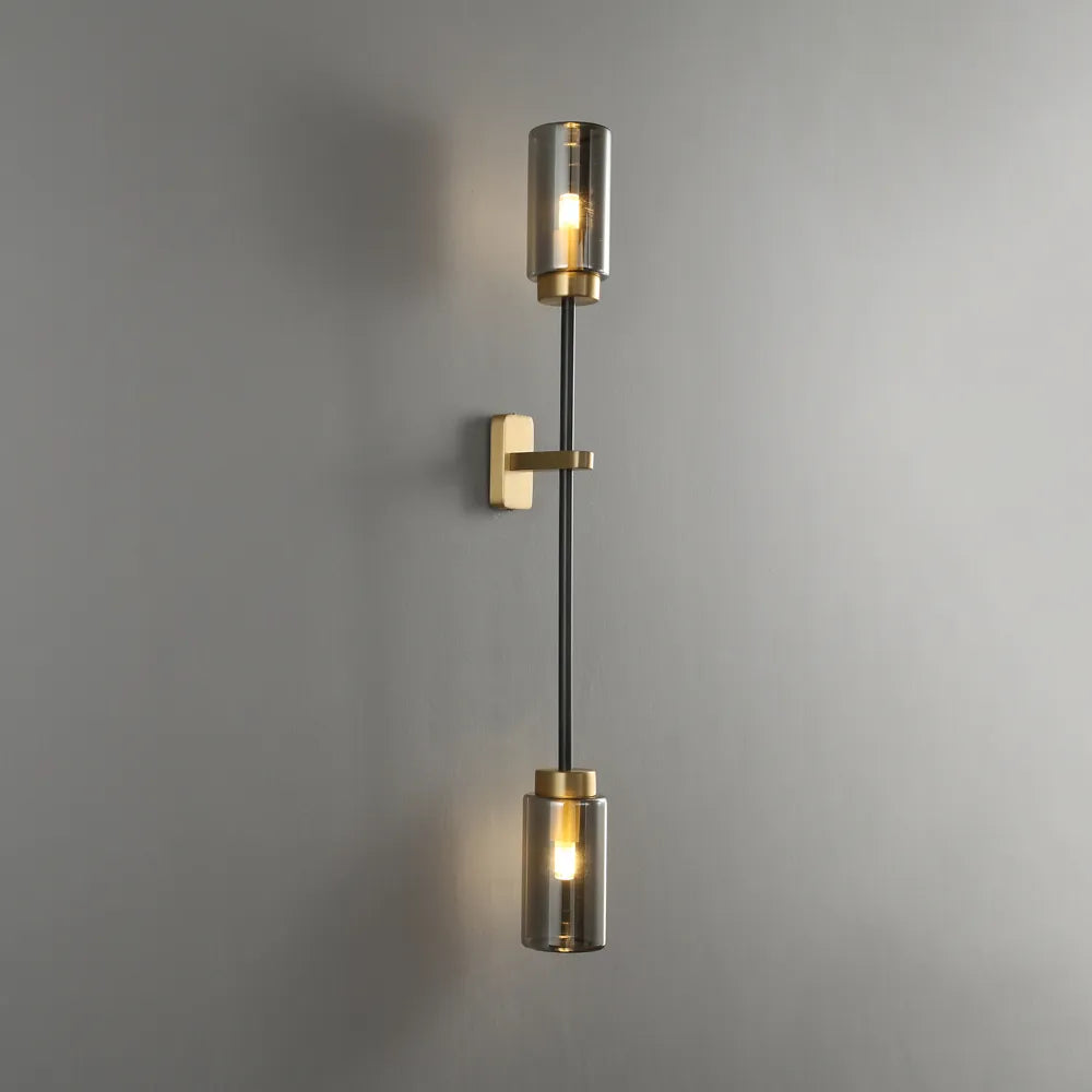 Smoked Farol Glass Shades Wall Sconces for Living Room - view 1