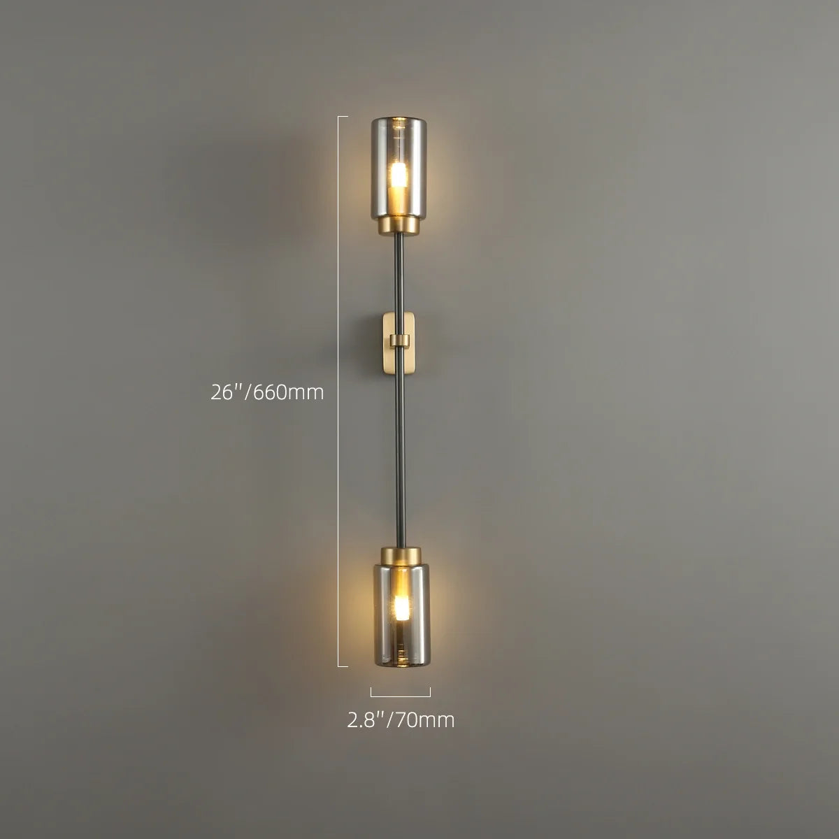 Smoked Farol Glass Shades Wall Sconces for Living Room - view 10
