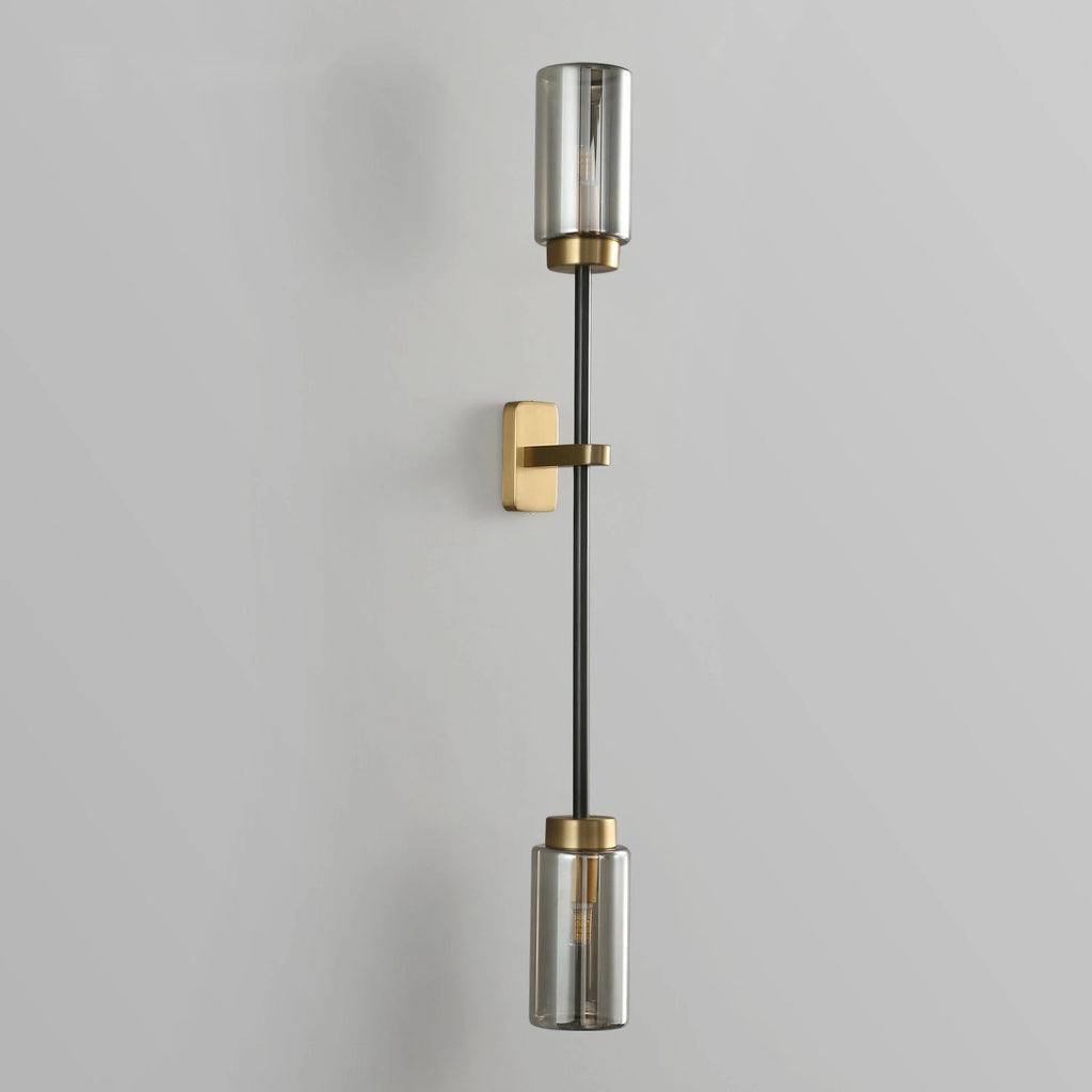 Smoked Farol Glass Shades Wall Sconces for Living Room - view 2