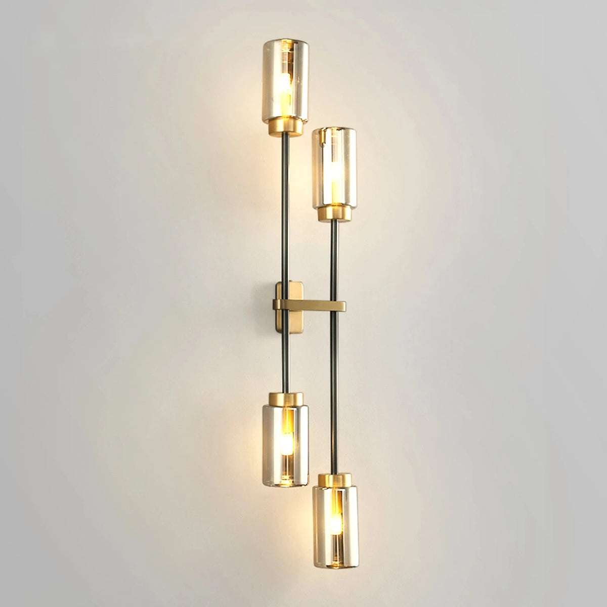 Smoked Farol Glass Shades Wall Sconces for Living Room - view 3