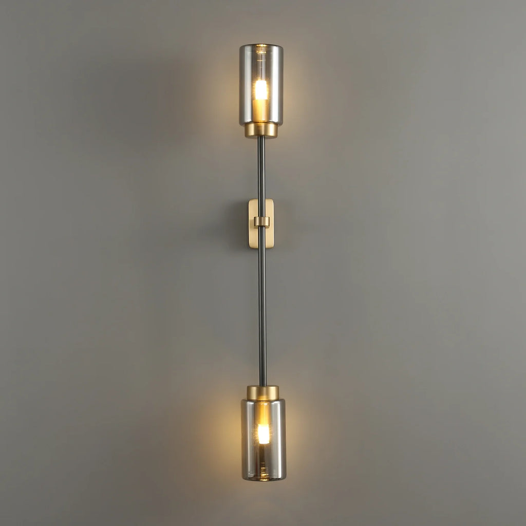 Smoked Farol Glass Shades Wall Sconces for Living Room - view 8
