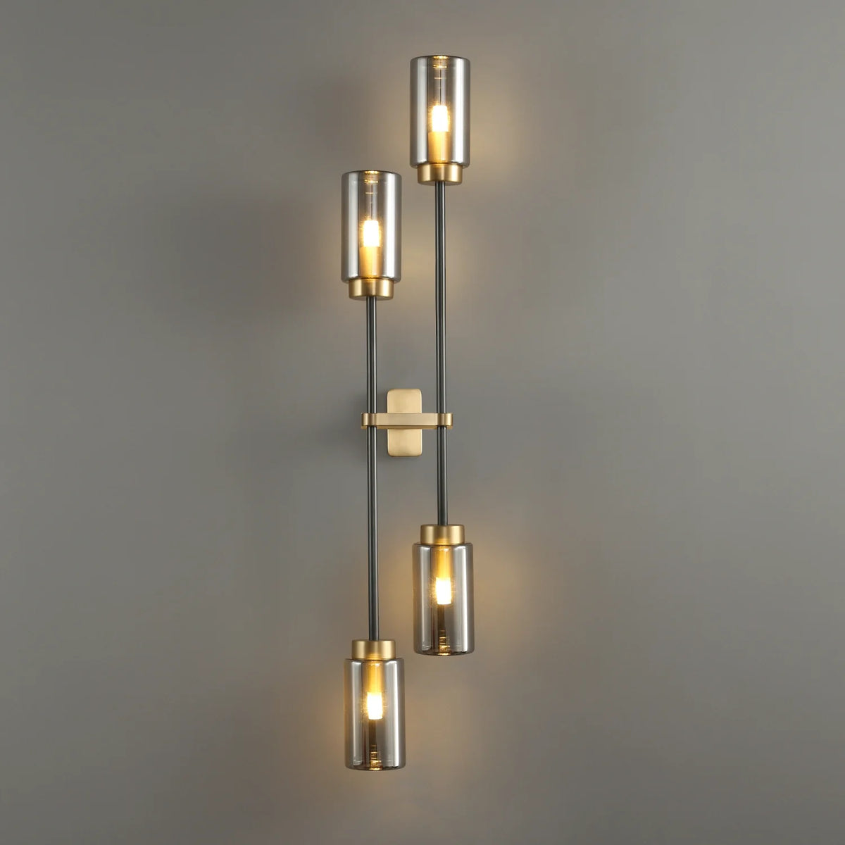 Smoked Farol Glass Shades Wall Sconces for Living Room - view 9