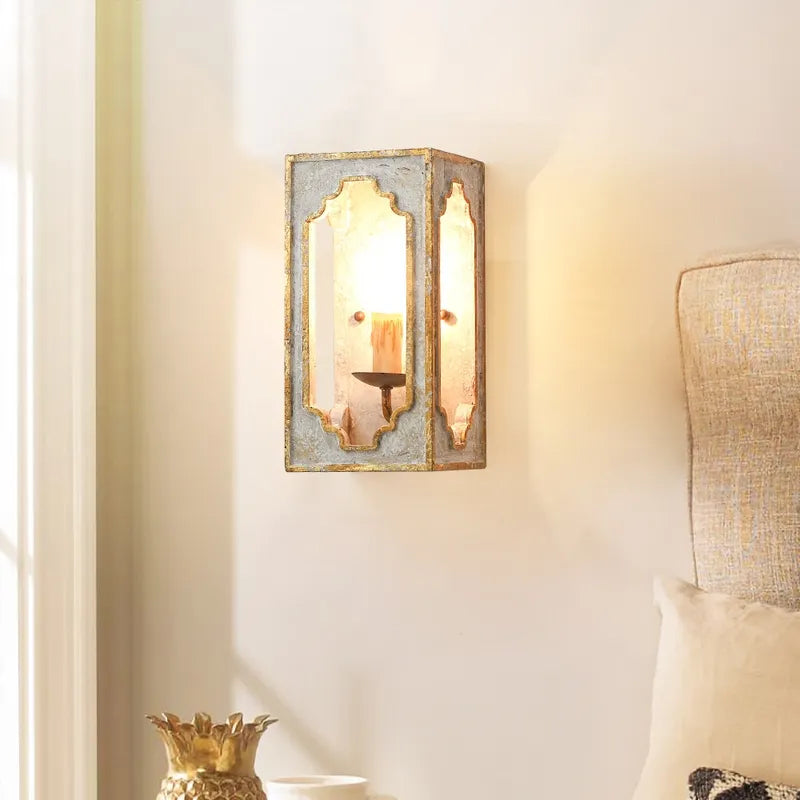 Boho Rustic Cube Candle Wall Sconces for Living Room - view 4