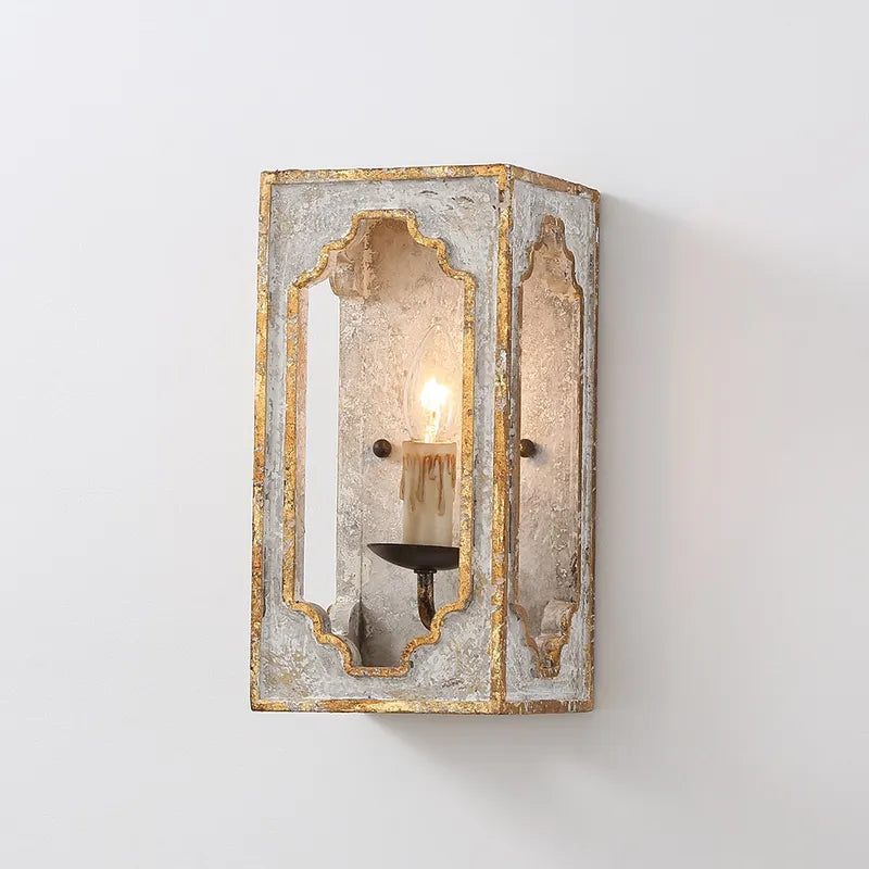 Boho Rustic Cube Candle Wall Sconces for Living Room - view 6