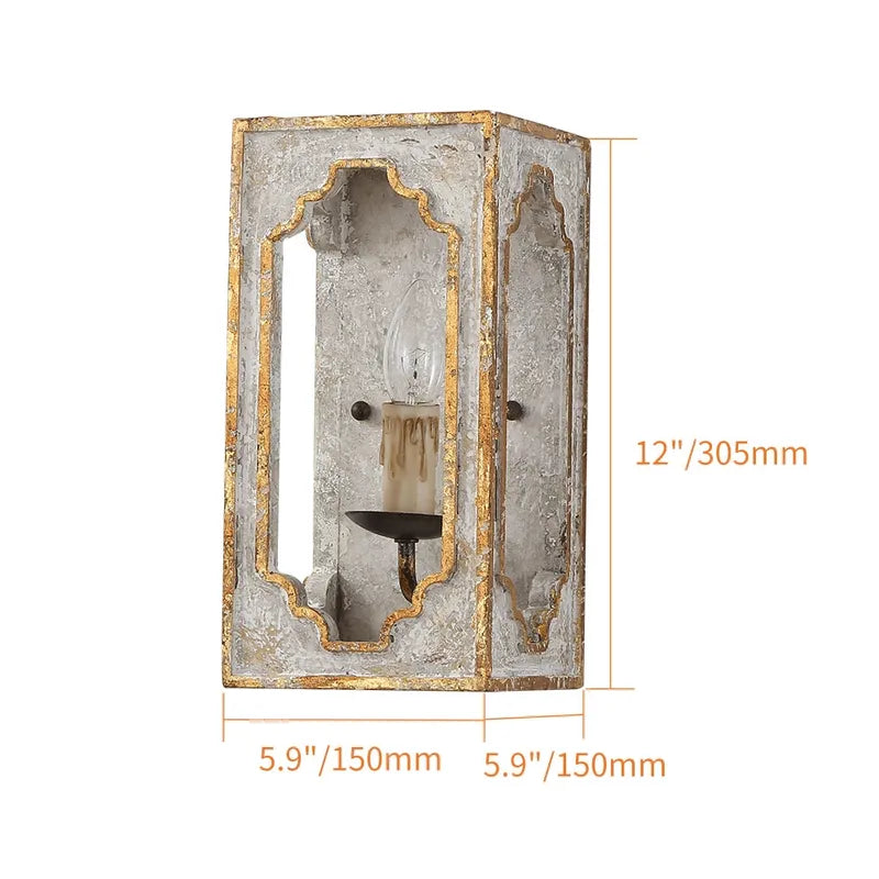 Boho Rustic Cube Candle Wall Sconces for Living Room - view 7