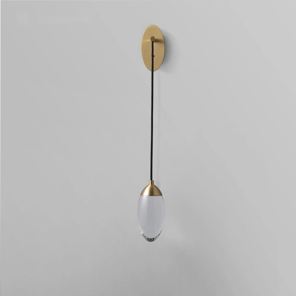 Modern Oval Clear Glass Shade Wall Lights for Living Room - view 2