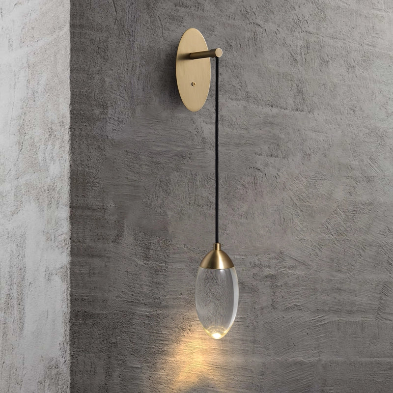 Modern Oval Clear Glass Shade Wall Lights for Living Room - view 3