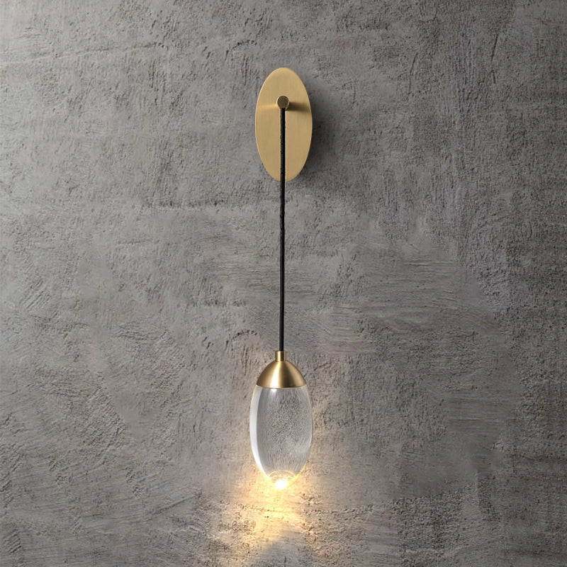 Modern Oval Clear Glass Shade Wall Lights for Living Room - view 4