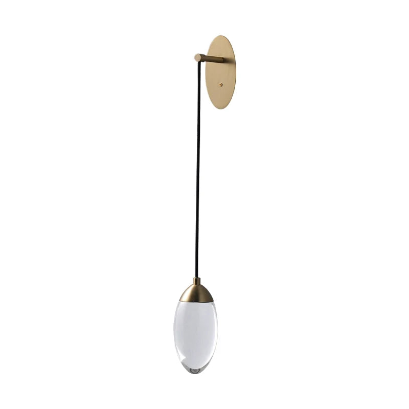 Modern Oval Clear Glass Shade Wall Lights for Living Room - view 8