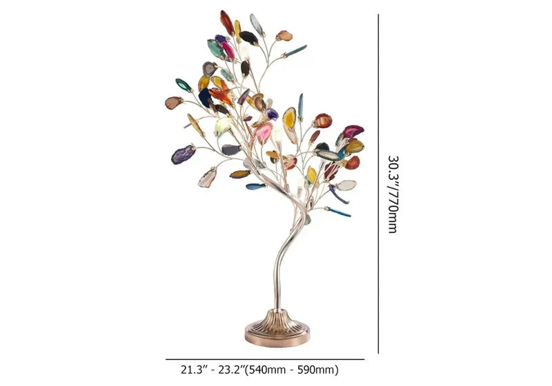 Modern Stunning 6-Light Art Deco Agate Tree Table Lamp - view 5