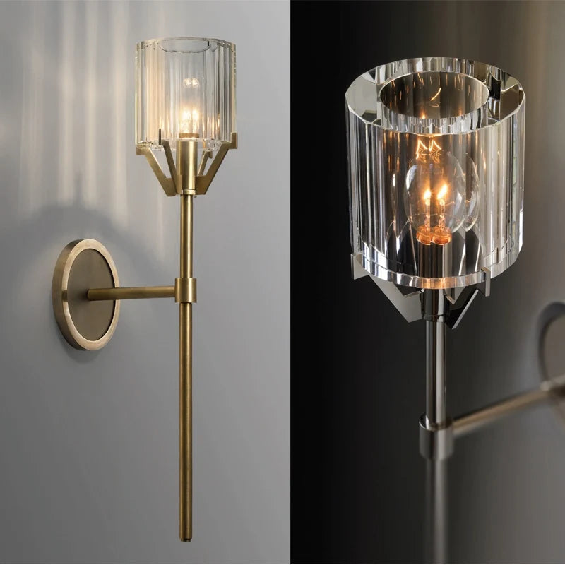 Tradition Cylinder K9 Crystal Shade 1-Light Wall Sconces - view 5