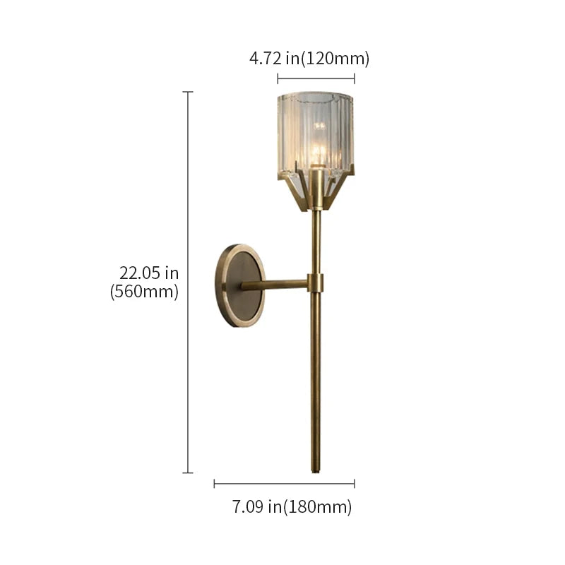 Tradition Cylinder K9 Crystal Shade 1-Light Wall Sconces - view 7