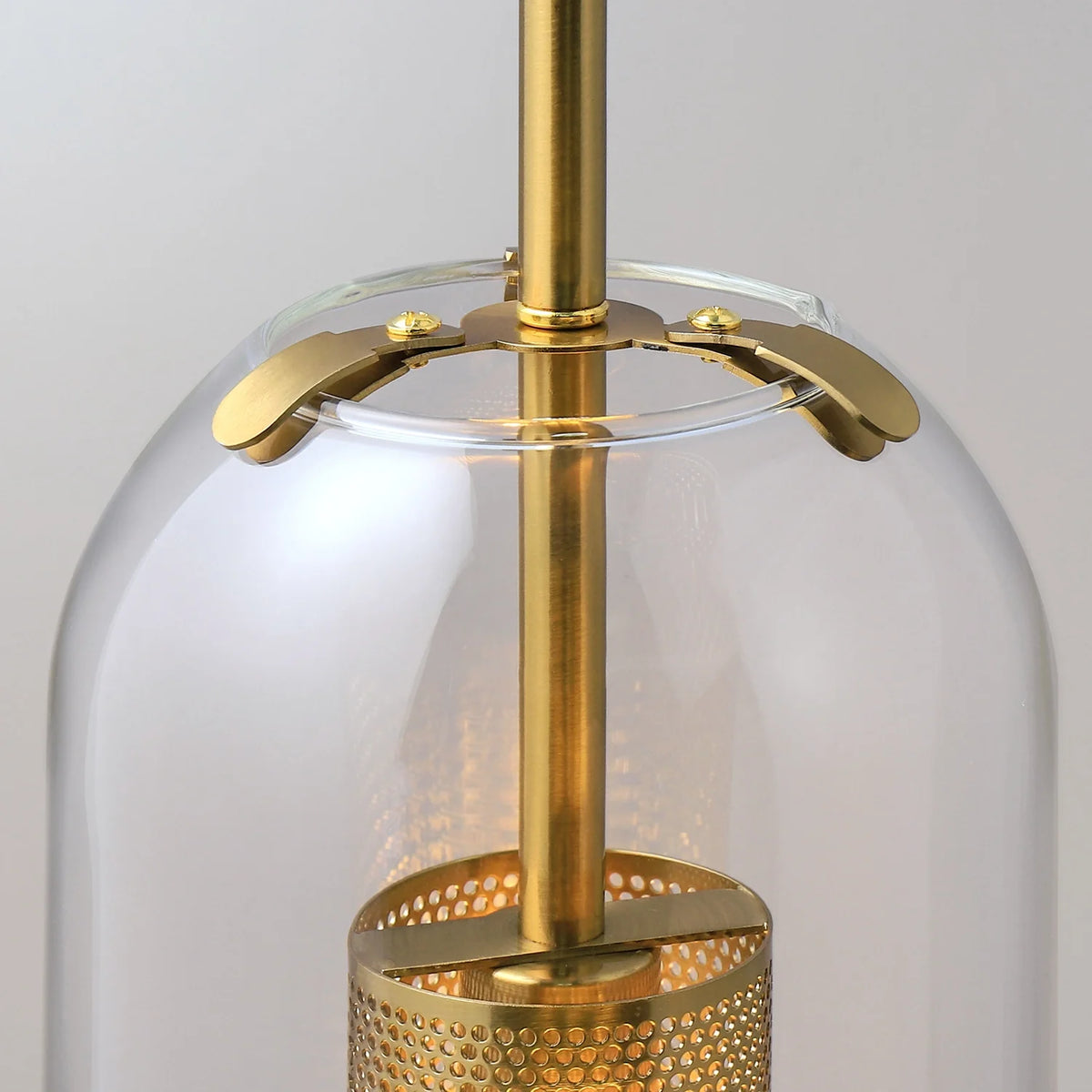 Mid-Century Modern 1-Light Glass Cylinder Wall Light Fixture - view 6