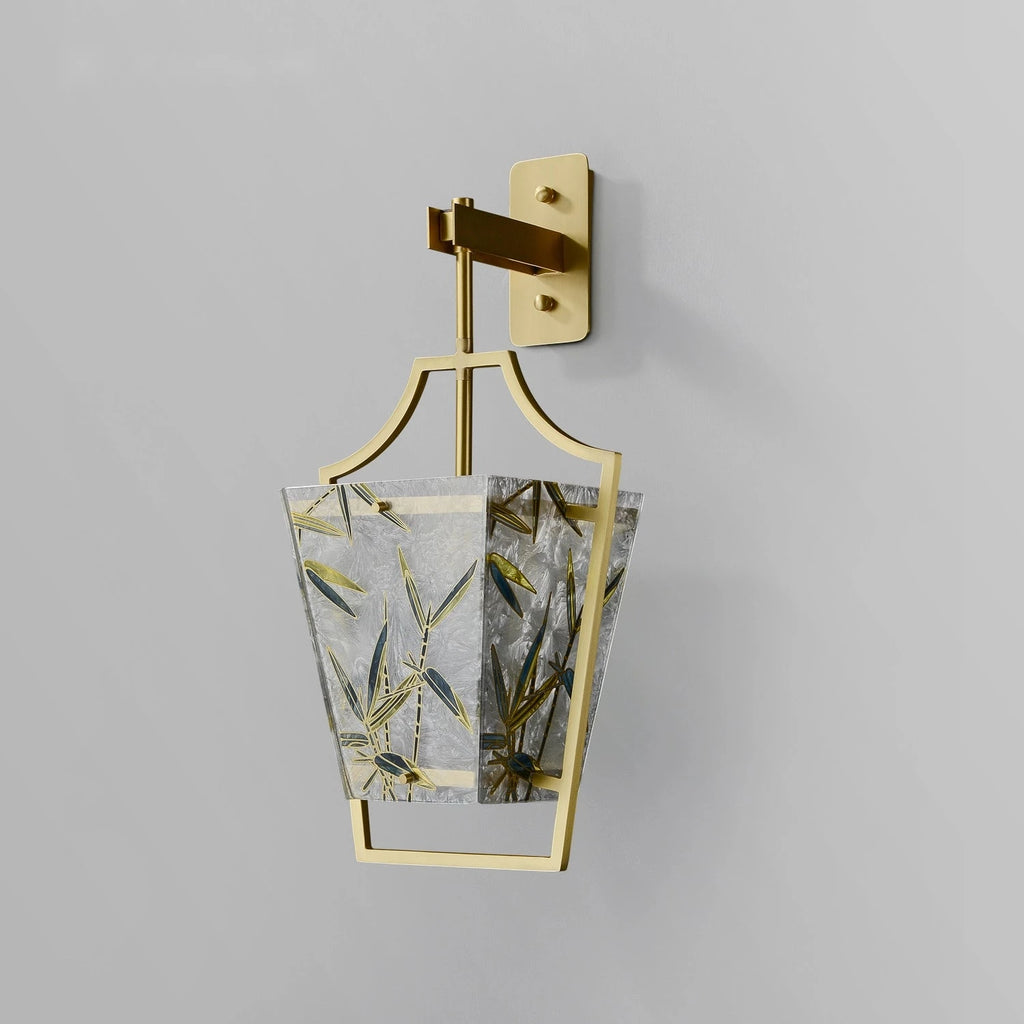 Modern 1-Light Pentagon Lantern Lights Glass Wall Sconces - view 2